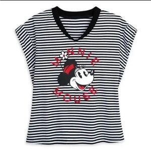 Disney Minnie Mouse Short Sleeve Striped Tee